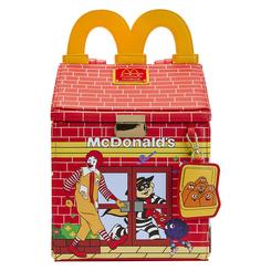 ¡Atrévete a llevar el estilo de McDonald's a donde quieras con la Mini Mochila Happy Meal de Loungefly! Con su tamaño compacto de 20,32 x 15,25 x 26,67 cm, esta mochila es perfecta para llevar tus pertenencias diarias. 