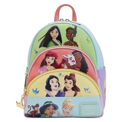 Loungefly te presenta la Mini Mochila Princesas Disney, perfecta para llevar todos tus tesoros de forma segura y estilizada. Con un tamaño de 20,32 x 8,89 x 25,40 cm, esta mochila es ideal para tus aventuras diarias