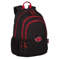 Una mochila de 42 × 31 × 19 cm que combina el estilo oscuro de la nube roja de Naruto con la máxima funcionalidad para el día a día. Confeccionada en poliéster de tela cruzada, duradero y transpirable