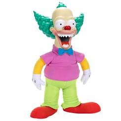 Una carcajada infinita se apodera de tu colección con el muñeco parlante de Krusty el Payaso de Los Simpsons, que alcanza 44 cm de altura y reproduce 14 frases en inglés con la voz inconfundible del irreverente cómico