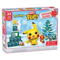 Un árbol de pequeñas cajas verdes, copos de nieve y Pikachu presidiendo la escena convierten la espera en algo muy visual. El calendario de adviento Bitty Pop Pokémon lleva el universo de los entrenadores al formato más compacto de Funko