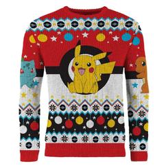 La sudadera navideña Pokémon convierte el universo de Pikachu en una explosión de color, nostalgia y espíritu festivo. Este jersey navideño Pokémon entra por los ojos desde el primer momento, con un diseño tejido que reúne algunos 