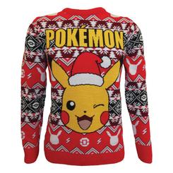 Precioso jersey de Navidad de Pikachu basado en la serie Pokémon. Este simpático suéter está realizado en 100% acrílico. Pon un toque de magia a la temporada de Navidad