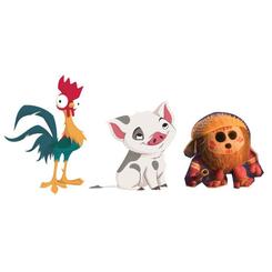Añade un toque encantador a tu colección con este adorable Set de Mini Figuras de Moana. Este conjunto reúne a los fieles compañeros de Moana: Hei Hei, el divertido gallo; Pua, el tierno cerdito; y un Kakamora