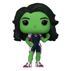 Figura de She Hulk realizada en vinilo perteneciente a la línea Pop! de Funko. La figura tiene una altura aproximada de 9 cm., y está realizada para She Hulk. La línea de figuras POP! 
