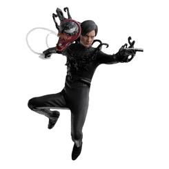¡Sumérgete en la oscuridad con la figura de acción Movie Masterpiece 1/6 Spider-Man (Black Suit) de Spider-Man 3, interpretado por Tobey Maguire! Revive el icónico momento en que el simbionte alienígena se apodera de Spider-Man