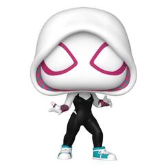 Figura de Spider-Gwen realizada en vinilo perteneciente a la línea Pop! de Funko. La figura tiene una altura aproximada de 9 cm., y está basada en Spider-Man: Across the Spider-Versen. 