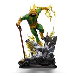 La electricidad y el caos toman forma en esta impresionante estatua Spider-Man vs. Villains Diorama BDS Art Scale que retrata magistralmente a Electro, uno de los adversarios más temibles del universo de Spider-Man.