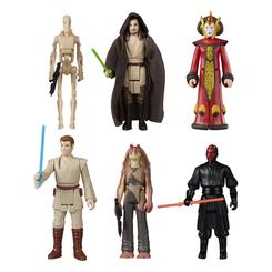 La Colección Retro de Star Wars te transporta al legado de más de 40 años de la galaxia de Star Wars, evocando el encanto de las figuras de acción originales de los años setenta y ochenta. Inspiradas en Star Wars: La amenaza fantasma