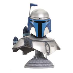 ¡En una galaxia muy, muy lejana, Jango Fett es una leyenda! Ahora, gracias a esta figura impresionante, ¡puedes tenerlo en tus manos! La figura Legends in 3D Bust 1/2 Jango Fett de Star Wars Episodio II es una pieza increíble de colección 