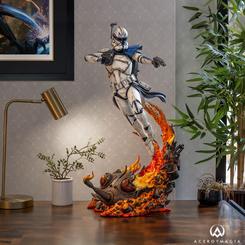 Descubre la imponente Estatua Premium Format de Captain Rex de Star Wars. Con una altura de 68 cm y fabricada en poliresina de alta calidad, esta pieza destaca por su impresionante detalle y acabado.