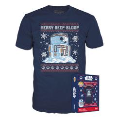 Camiseta oficial R2-D2 Snowman POP! Tees, la camiseta está realizada en 100% Algodón. La camiseta perfecta para disfrutar de la Navidad durante todo el año. El regalo perfecto para fans de Star Wars.