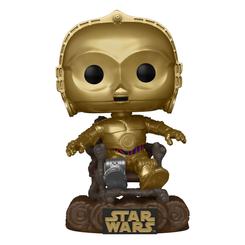 Figura C3P0 realizada en vinilo perteneciente a la línea Pop! de Funko. La figura tiene una altura aproximada de 9 cm., y está basada en Star Wars Return of the Jedi 40th Anniversary. 