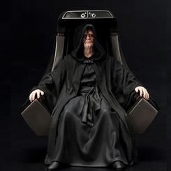 Adéntrate en la galaxia de Star Wars con las impresionantes estatuas de la saga. Una de las figuras más emblemáticas, el Emperador Palpatine, cobra vida en esta estatua de PVC ARTFX+ a escala 1/10