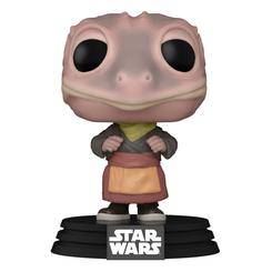 Figura de Frog Lady realizada en vinilo perteneciente a la línea Pop! de Funko. La figura tiene una altura aproximada de 9 cm., y está realizada para Star Wars. La línea de figuras POP! Vinyl 