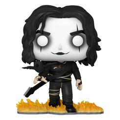 ¡Despierta en la noche, el cuervo te guía hacia la oscuridad con esta impresionante figura POP! de vinilo! Inspirada en la icónica película "El Cuervo", esta figura de Eric Draven junto con su fiel compañero el cuervo,