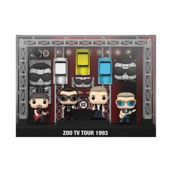 ¿Eres fan de la legendaria banda de rock U2? ¿Quieres tener una pieza única y memorable de tu grupo favorito en tu colección? Entonces no te puedes perder este pack de 4 figuras POP! Moments DLX Vinyl de la gira Zoo TV 1993.