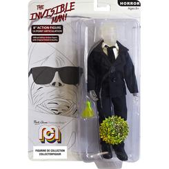 Explora el mundo del terror clásico con la figura de "El Hombre Invisible con Traje" de Universal Monsters. Esta figura articulada, con una altura de aproximadamente 20 cm, captura la esencia del misterioso personaje con un nivel de detalle excepcional.