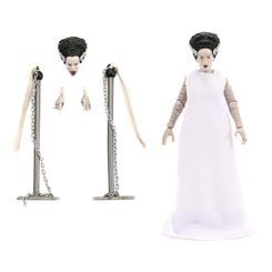 Si eres un amante de las figuras de acción y del cine de terror clásico, no puedes perderte la oportunidad de tener en tu colección a la novia de Frankenstein. Se trata de una réplica oficial de Universal de 15 cm, totalmente articulada