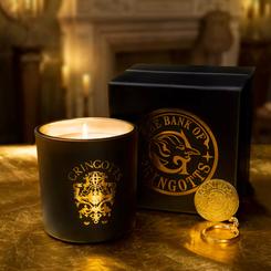 Vela Gringotts de Hogwarts. Cada vela tiene su propio perfume agradable y sus propias joyas escondidas en la cera. La vela perfumada se fabrica en Grasse, Francia. Cera 100% natural,