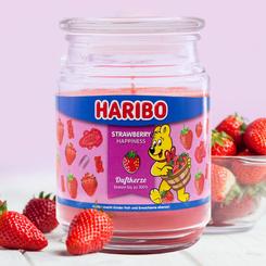 Vela Haribo Strawberry Mix Siente cómo esta alegre fragancia llena todo tu interior con un aroma que recuerda a las delicias de fresa. ¡La intensa nota de jugosas fresas se ha enriquecido 