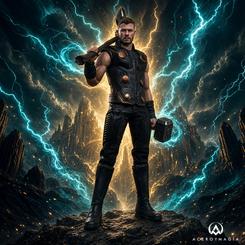 Figura Hot Toys Movie Masterpiece de Thor en Vengadores: Doomsday a escala 1/6 y 32 cm. Incluye Mjølnir, Stormbreaker, efectos de rayos, iluminación LED y 30 puntos de articulación.