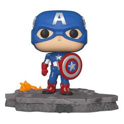 Figura Captain America (Assemble) realizada en vinilo perteneciente a la línea Pop! de Funko. La figura tiene una altura aproximada de 9 cm., y está basada en Vengadores. La línea de figuras POP! Vinyl 