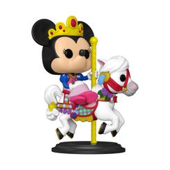 Figura de Minnie Mouse on Prince Charming Regal Carrousel realizada en vinilo perteneciente a la línea Pop! de Funko. La figura tiene una altura aproximada de 9 cm., y está realizada