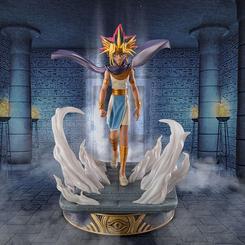 Déjate cautivar por la magia del antiguo Egipto con la estatua de Pharaoh Atem de Yu-Gi-Oh! Esta impresionante figura de poliresina, con una altura de 29 cm, retrata al legendario faraón con un nivel de detalle excepcional.