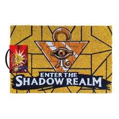 Transforma tu hogar en un santuario para los duelos épicos con el increíble felpudo Yu-Gi-Oh! Enter The Shadowrealm. Este felpudo de alta calidad no solo brinda una bienvenida impresionante a tus invitados, sino que también muestra tu amor por el emociona