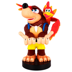 Soporte Cable Guy Banjo-Kazooie de 20 cm para mandos y teléfonos, con diseño de los personajes Banjo y Kazooie. Compatible con mandos PS5, Xbox Series y iPhone, sin incluir cable.