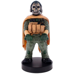 Soporte Cable Guy de 20 cm con figura de Ghost de Call of Duty Warzone para sujetar mandos y teléfonos. Compatible con mandos PS5 DualSense, Xbox Series y iPhone, sin incluir cable de carga.