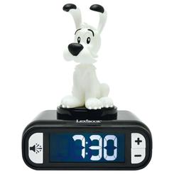 Despertador con luz nocturna de Idefix de Astérix con pantalla LCD digital y función de alarma. Incluye retroiluminación para facilitar la lectura nocturna y diseño con la figura del perro Idefix.