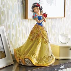 Figura Blancanieves Deluxe. Esta preciosa figura está realizada en resina y tiene una altura aproximada de 38 cm. Blancanieves brilla en esta impresionante obra maestra de Jim Shore. 