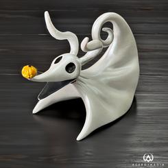 Descubre la encantadora figura de Zero inspirada en la película "Pesadilla antes de Navidad". Zero, el leal perro de Jack Skellington, es el complemento ideal para la colección Disney Showcase