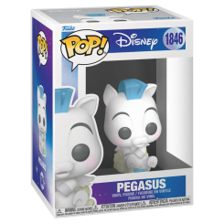 Figura POP Disney Hercules Pegasus en vinilo con diseño estilizado y caja regalo. Representa a Pegaso, el caballo alado de Hércules, con detalles característicos del estilo POP.