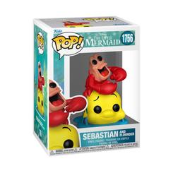 Figura POP Disney Sebastian and Flounder en vinilo con caja regalo. Representa a Sebastian y Flounder de La Sirenita en una composición característica de Funko POP con base azul simulando agua.