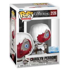 Figura POP de Carolyn Perron de The Conjuring en versión exclusiva. Representa al personaje con detalles de sangre en el rostro y está diseñada en vinilo para coleccionistas.