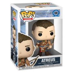 Figura POP God of War Atreus en vinilo con caja regalo oficial. Representa al personaje Atreus con su arco y detalles del videojuego God of War Ragnarok en el estilo característico de Funko POP.