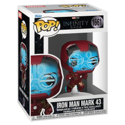 Figura POP Marvel Studios The Infinity Saga Iron Man Mark 43 en vinilo con caja regalo oficial. Diseño característico de la línea POP que representa el traje Mark 43 de Iron Man en una postura dinámica.