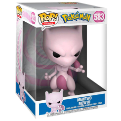Figura POP Pokémon Mewtwo de 25 cm en vinilo con diseño característico de la línea POP. Representa al personaje con su postura y colores originales, ideal para coleccionistas y fans de Pokémon.