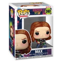 Figura POP Stranger Things Tales from '85 Max en vinilo con caja regalo. Representa a Max con pistola de agua en pose dinámica, ideal para coleccionistas y fans de la serie.
