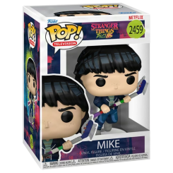 Figura POP Stranger Things Tales from '85 Mike en vinilo con base transparente y caja regalo. Representa a Mike Wheeler en pose dinámica con detalles de la temporada 1985.