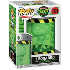 Figura POP Teenage Mutant Tortugas Ninja Leonardo en vinilo con caja regalo, parte de la colección POP Television. Representa a Leonardo con sus katanas en el característico estilo Funko POP.
