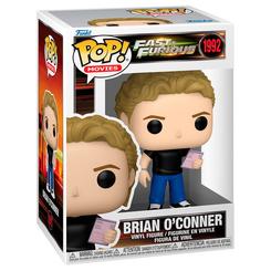 Figura POP The Fast And The Furious Brian O'Conner en vinilo con caja regalo. Representa al personaje con camiseta negra, pantalones azules y un documento en la mano, ideal para coleccionistas de la saga.