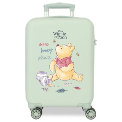 Maleta trolley ABS Winnie The Pooh Disney de 50 cm con ruedas dobles multidireccionales, cierre TSA y sistema expandible. Incluye organizador interior y diseño con la imagen del personaje y frase característica.