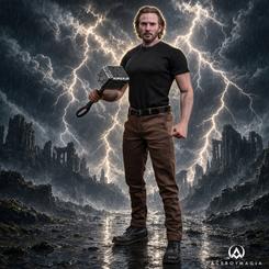 Figura de acción 1/6 de Steve Rogers de Marvel Avengers: Doomsday con 31 cm de altura, articulación avanzada, cuatro brazos intercambiables y Mjølnir con iluminación LED y efecto de relámpago azul.