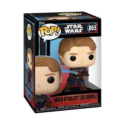 Figura POP de Anakin Skywalker Jedi General de Star Wars en vinilo con base y caja regalo, ideal para coleccionistas y fans de la saga.