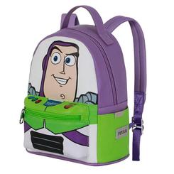 Mochila de Buzz Lightyear de Toy Story Disney Pixar con diseño inspirado en su traje espacial. Mide 25x22x15 cm y está fabricada por KARACTERMANIA, ideal para uso diario o coleccionismo.