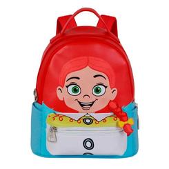 Mochila Jessie Toy Story Disney Pixar de 25x22x15 cm con diseño inspirado en el personaje Jessie. Fabricada por KARACTERMANIA, combina colores vivos y detalles que reproducen el rostro y vestimenta de la vaquera.
